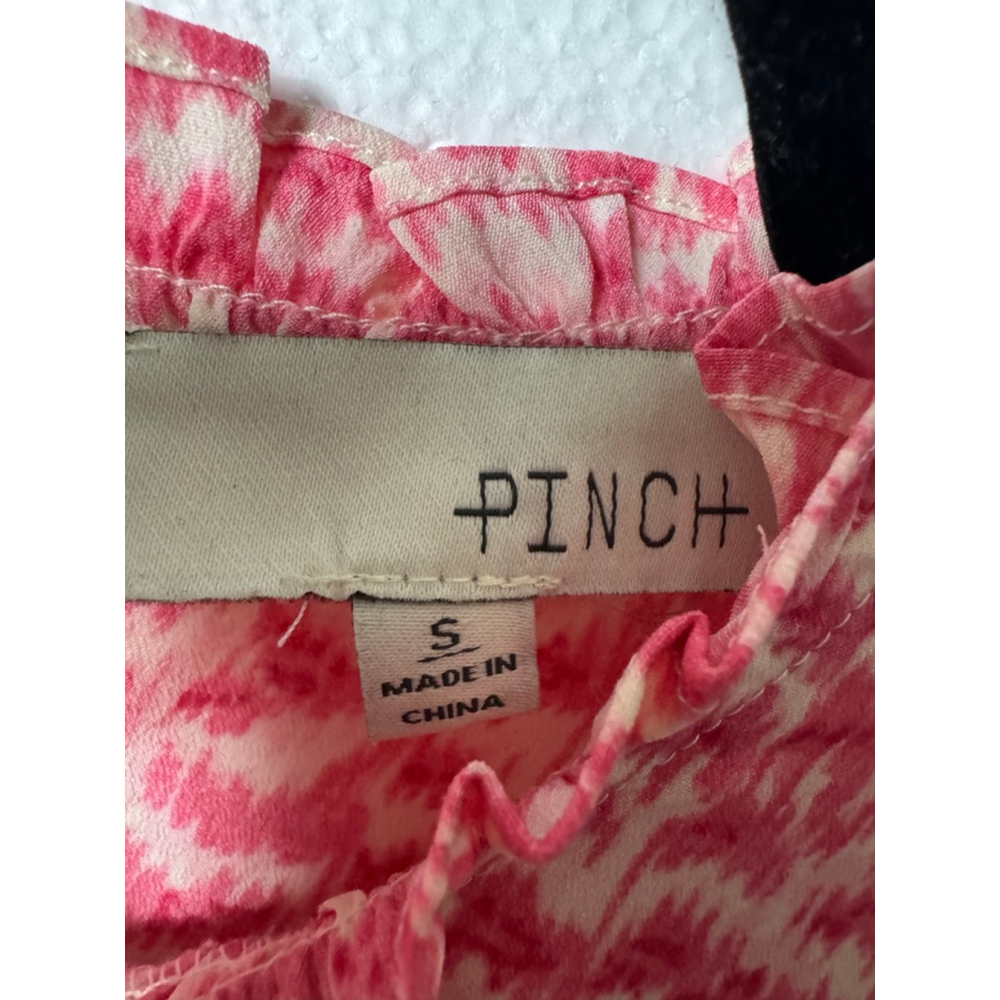 Pinch Pink White Patterned Ruffle Mini Dress Size… - image 8